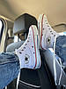 Жіночі кеди Converse All Star White High Конверс високі на платформі білого кольору текстиль демісезон, фото 10