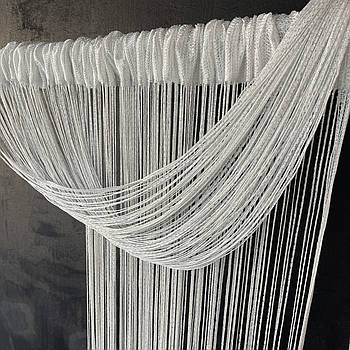 Нитка тюль з люрексом 300x280 cm Білі (NL-7)