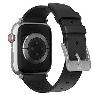 Шкіряний ремінець Moment Leather Thin Strap Black для Apple Watch 38mm | 40mm | 41mm
