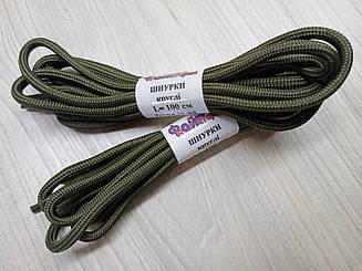 Шнурки ФМ круглі 4мм, колір Хакі (L=100см)