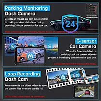 Відеореєстратор Ssontong A16W Dash Cam 2.5K+1080P, WiFi, 64 Гб флешка, нічне бачення, G-сенсор, фото 6