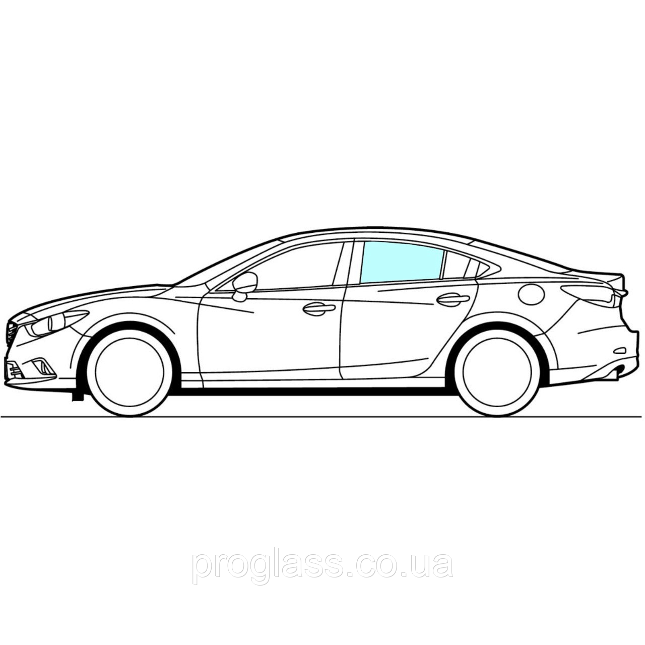 Скло задніх лівих дверей KIA Magentis/Optima (Седан) (2000-2005) / КІА Маджентіс/Оптіма, фото 1