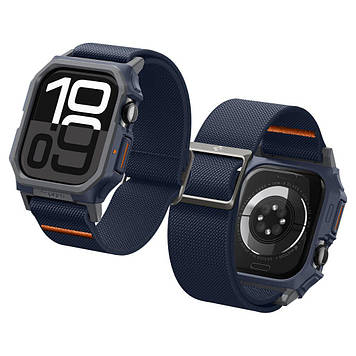 Чохол і ремінець Spigen для Apple Watch Series 10 (46 mm) - Lite Fit Pro, Navy Blue (ACS08925)