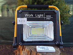 Прожектор на сонячній батареї 120 ватів LED для зовнішнього та внутрішнього освітлення ip 65 пульт