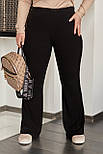 Жіночі трикотажні штани в рубчик "Darcy" Норма та батал, фото 6