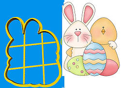 Пластикова вирубка "Зайка з ципою №2"