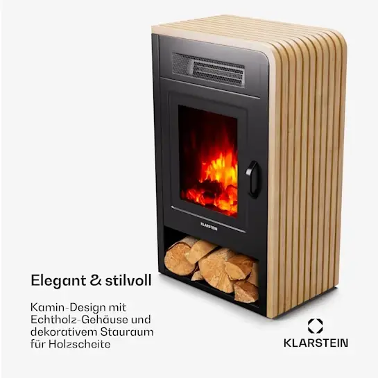 Уцінка Електричний камін Klarstein Opala, 950/1900 Вт, термостат, таймер, WiFi, Німеччина