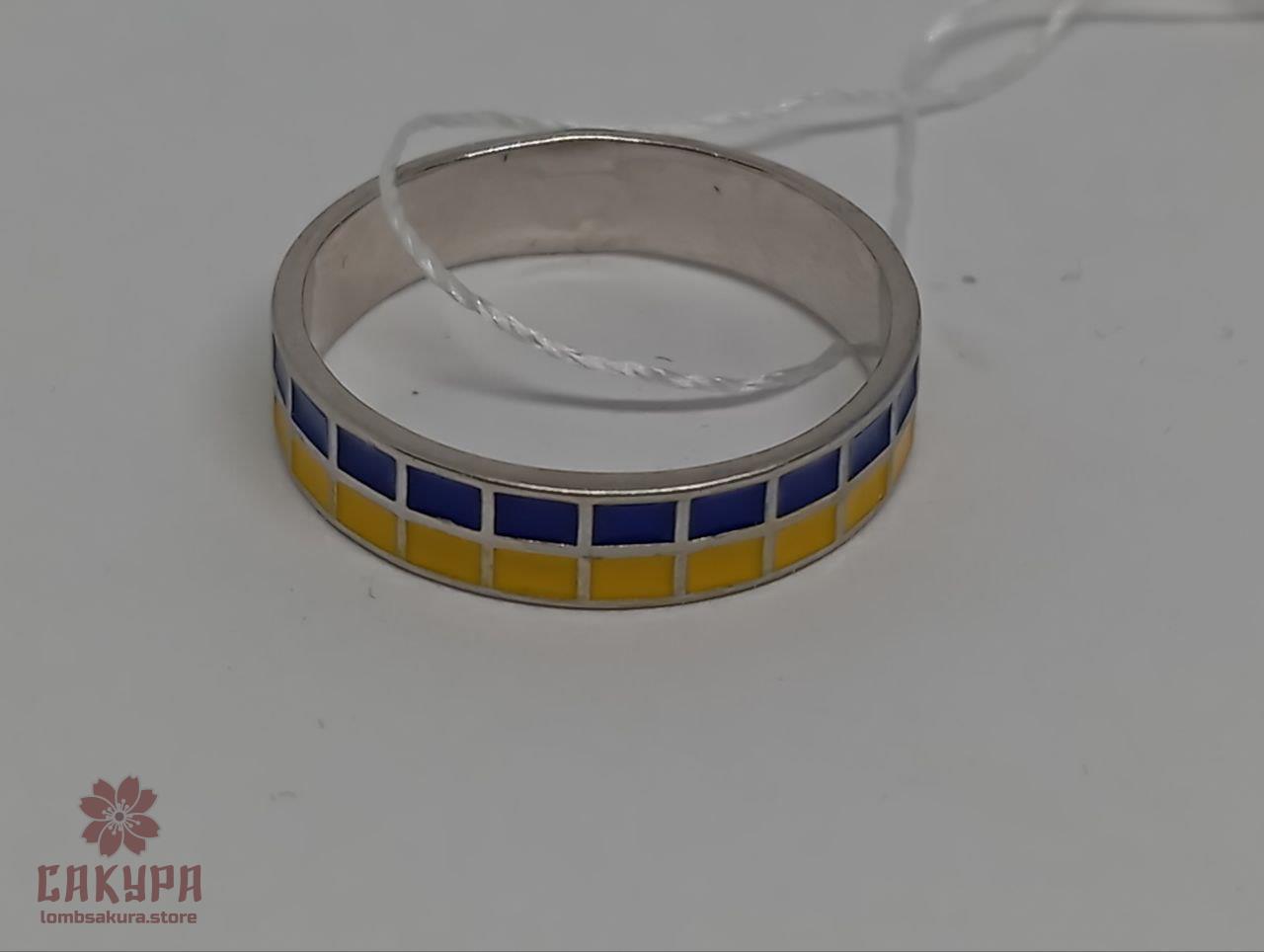 Срібна Каблучка зі вставкою емаль