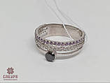 Срібна Каблучка зі вставкою цирконій, фото 3