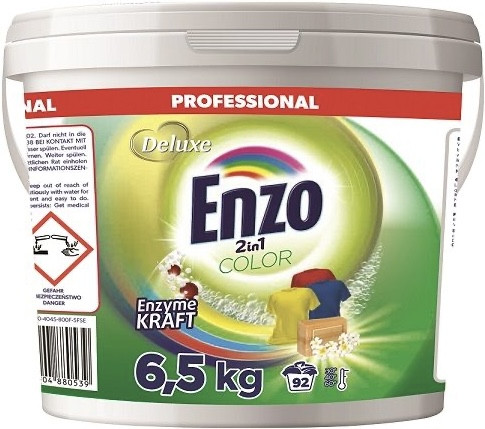 Сипучий пральний порошок для кольорових речей Deluxe Enzo Color на 92 прання 6,5 кг