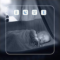 Відеоняня moonybaby Trust 30 з камерою і нічним баченням, ні, Wi-Fi, великий радіус дії, екран 4,3 дюйма, фото 4