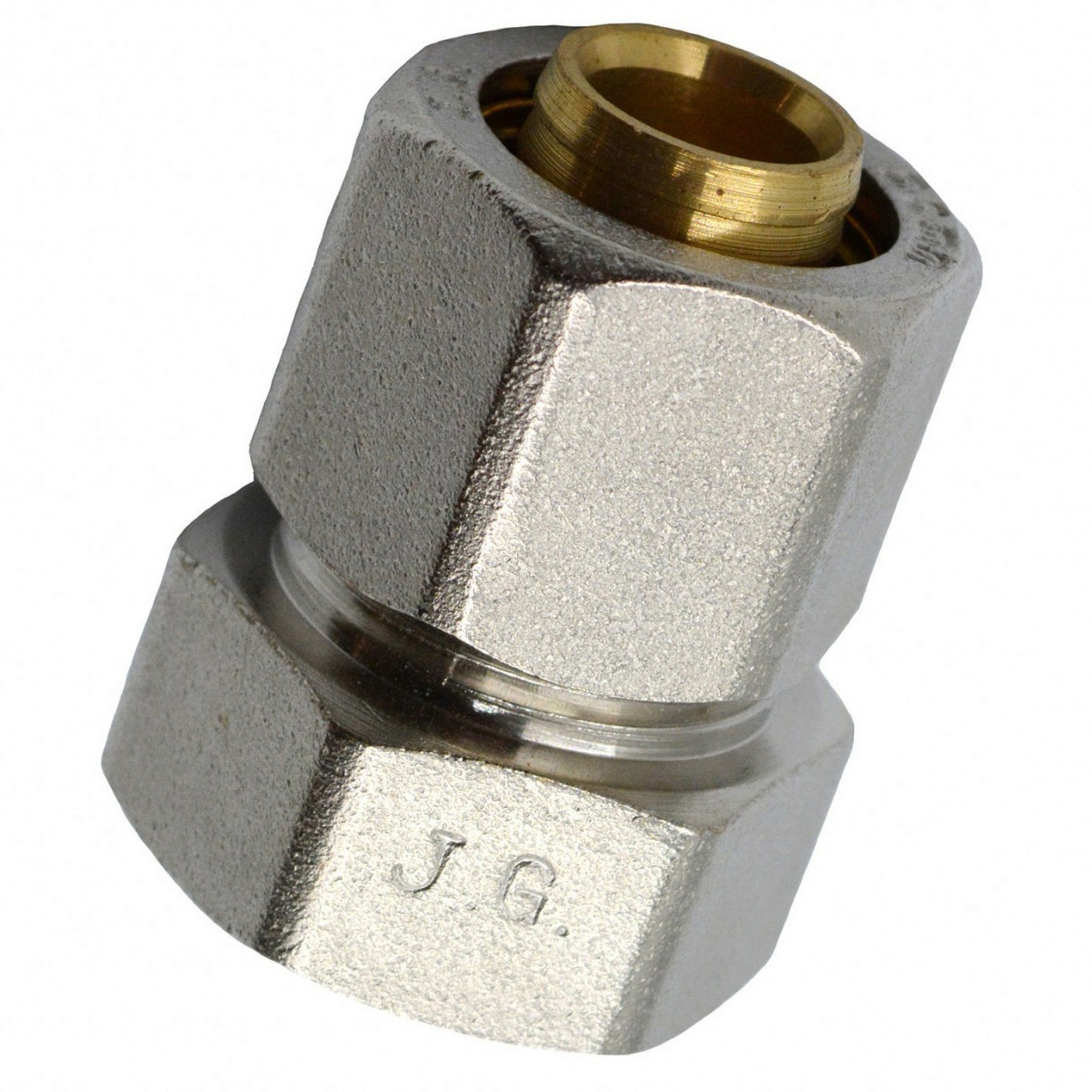 Згін американка прямий для металопластикових труб Valve J.G. Professional 20 х 3/4 розбірний латунний
