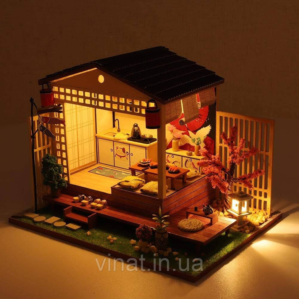 Румбокс Вітальня в японському стилі Інтер'єрний конструктор Roombox Miniature of Chinese hall DIY J-011
