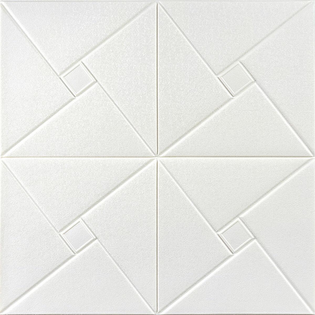 Самоклеюча декоративна настінно-стельова 3D панель 680х670х5.5мм Орігамі (173) SW-00000182