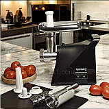 Електрична м'ясорубка Rainberg 3000 Вт соковижималка для томатів 1,5 кг/хв шнекова м'ясорубка з реверсом, фото 5