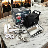 Електрична м'ясорубка Rainberg 3000 Вт соковижималка для томатів 1,5 кг/хв шнекова м'ясорубка з реверсом, фото 9