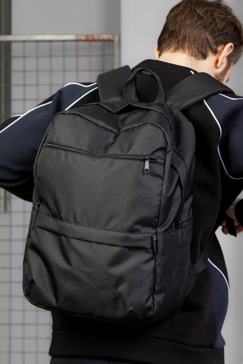 Рюкзак чоловічий жіночий міський Amega чорний Портфель спортивний, фото 1