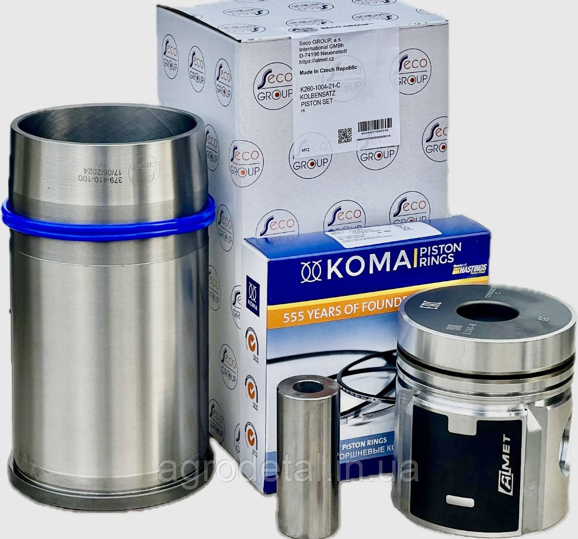 Поршнева група Чехія Д-245, Д-260 палець 42 мм – SECO GROUP для МТЗ 1221 тощо