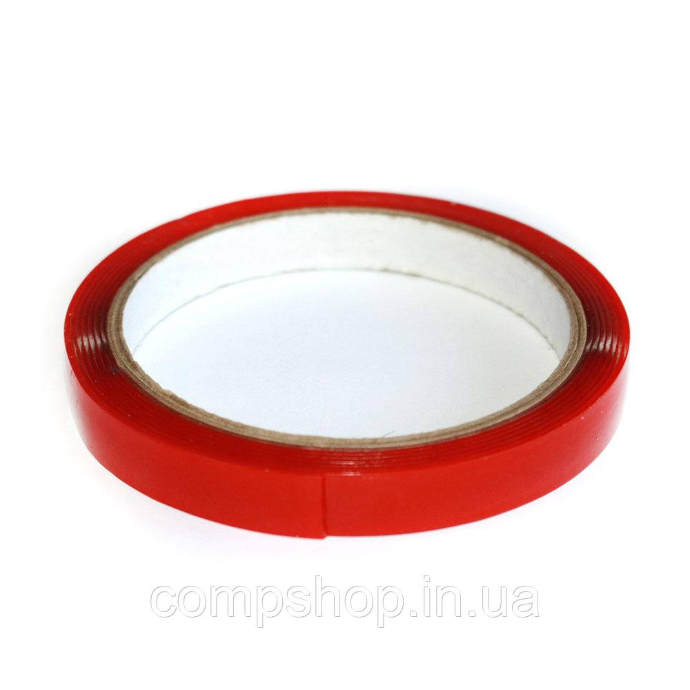 Скотч двосторонній піноакриловий  12мм х 2м, червоний  *Eco-Eagle (код 139067), фото 1