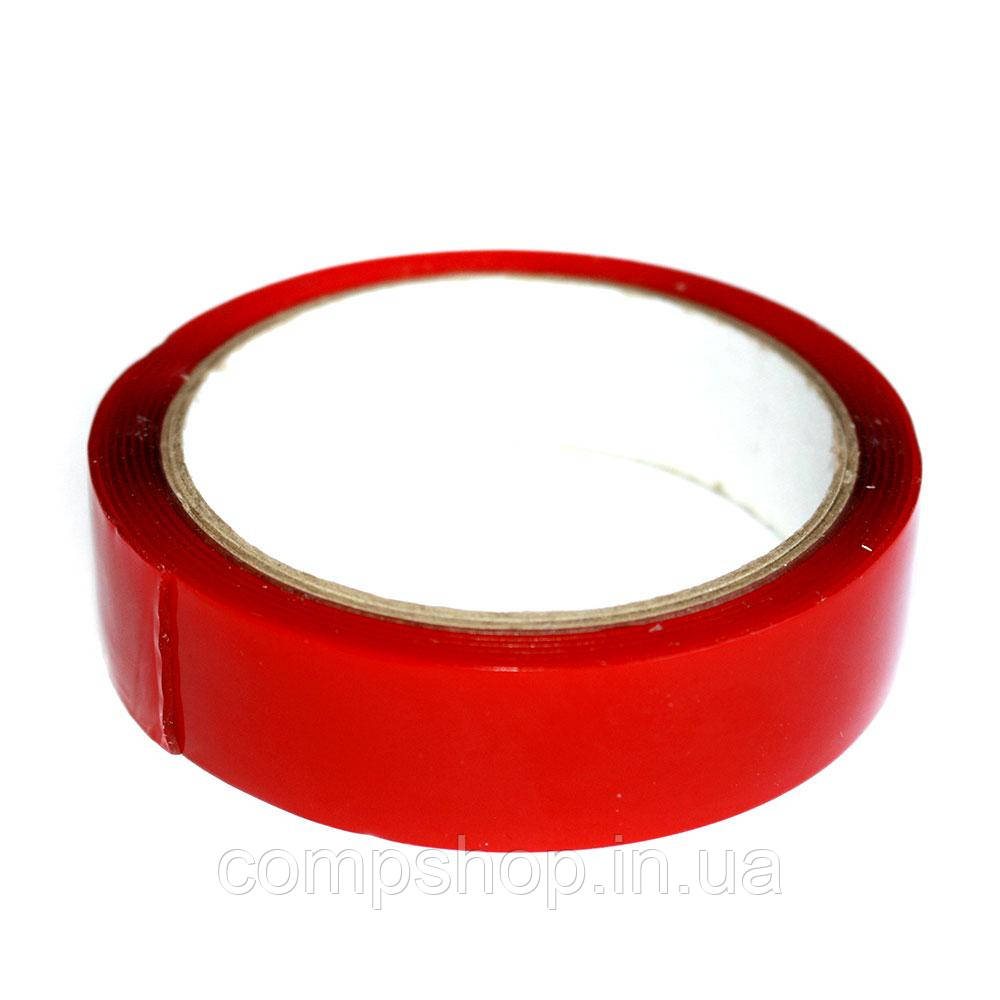 Скотч двосторонній піноакриловий  24мм х 2м, червоний  *Eco-Eagle (код 139069), фото 1