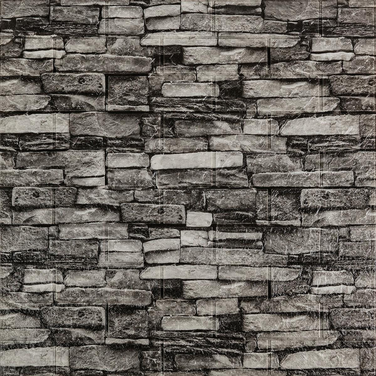 Самоклеюча 3D панель 700x770x3мм Графітовий (59-3) SW-00001481, фото 1