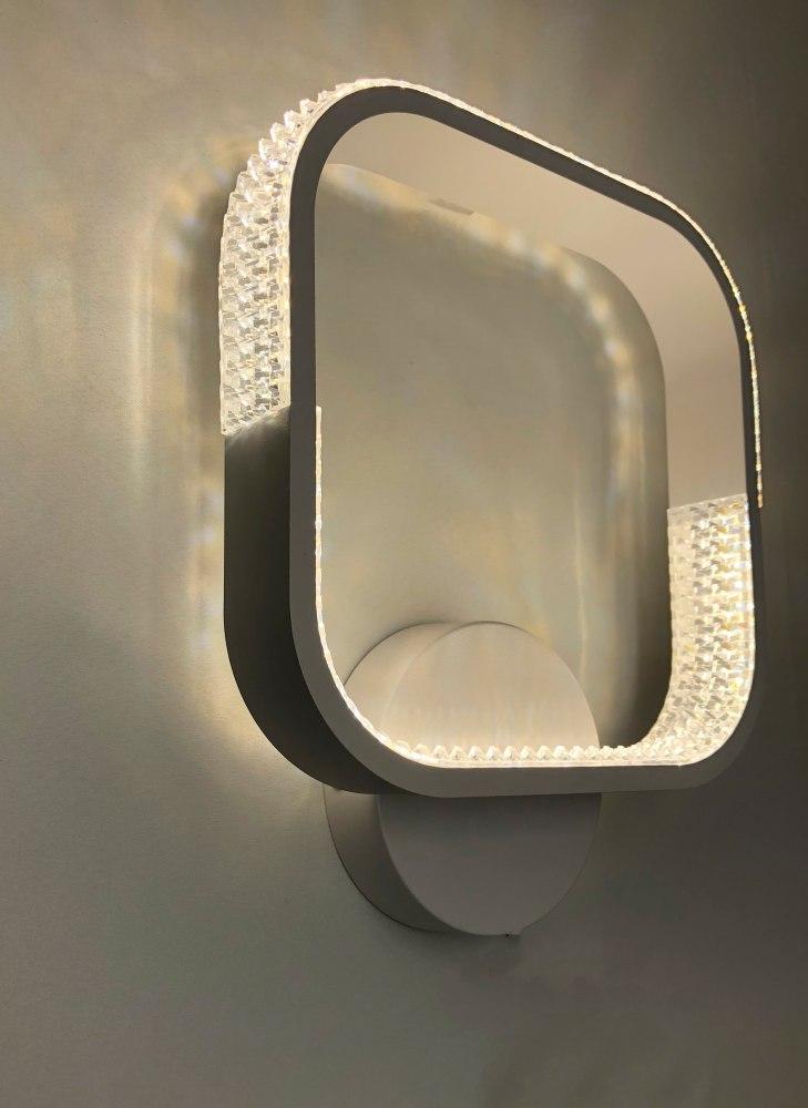 Світильник LED настінний, бра AKRILIKA SQUARE 22W 1S ON/OFF WHITE/CLEAR Luminaria 3000-6500К 2090Lm ON/OFF 220V IP20 300х250х70 мм, фото 1