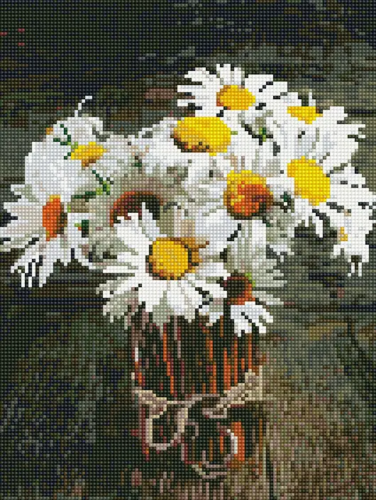 Алмазна мозаїка Rainbow Art (EJ1372) Букет ромашок, 30 х 40 см