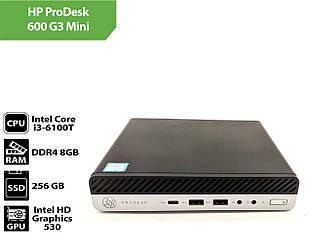 Системний блок Б/В HP ProDesk 600 G3 Mini (Core I3-6100T / 8 GB / SSD 256)