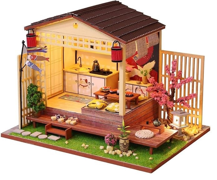 Румбокс Вітальня в японському стилі Інтер'єрний конструктор Roombox Miniature of Chinese hall DIY J-011