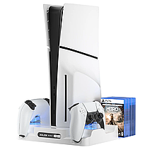 Мультифункціональна док-станція Aolion для Playstation 5 Slim / Playstation 5 із зарядкою для 2-х геймпадів, фото 2