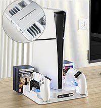 Мультифункціональна док-станція Aolion для Playstation 5 Slim / Playstation 5 із зарядкою для 2-х геймпадів, фото 5