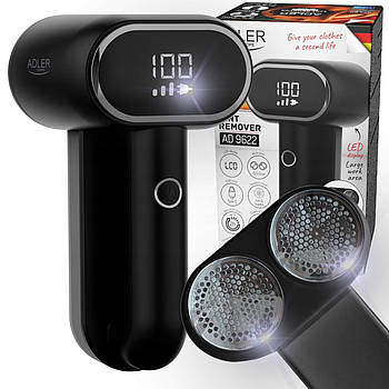 Машинка для видалення катишків Adler AD 9622 — подвійна головка, 3 швидкості, LCD-дисплей