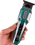 Машинка для стриження акумуляторна VGR V-900, зелена, фото 2