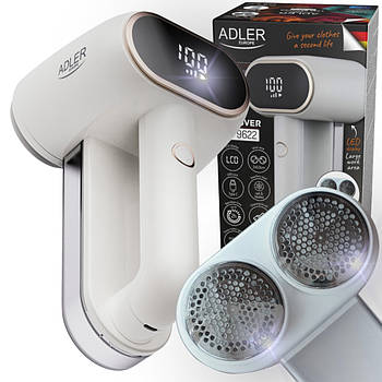 Машинка для видалення катишків Adler AD 9622 — подвійна головка, 3 швидкості, LCD-дисплей