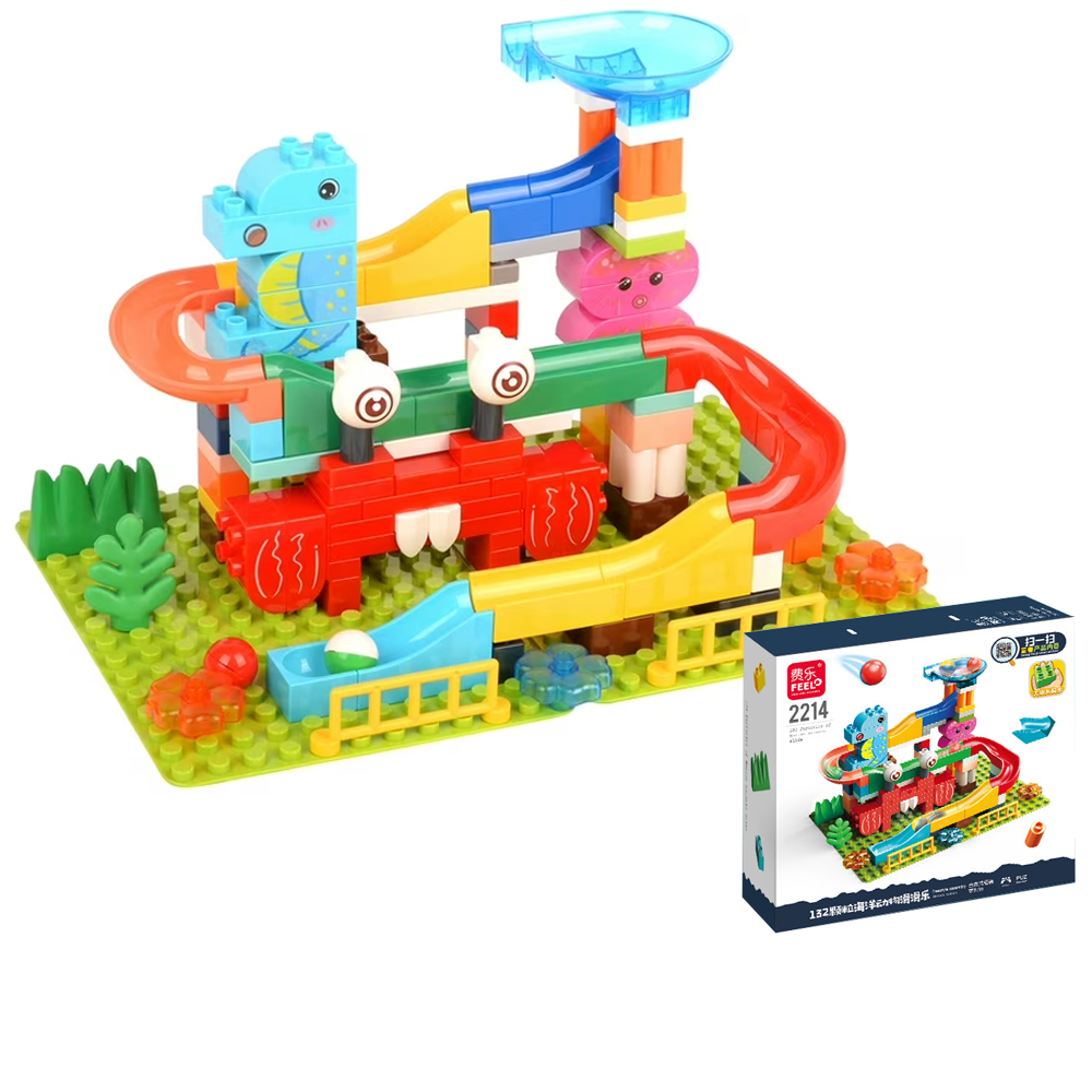 Розвиваючий конструктор Feelo 2214 Трек Лабіринт 132 деталі у коробці + 2 пластини