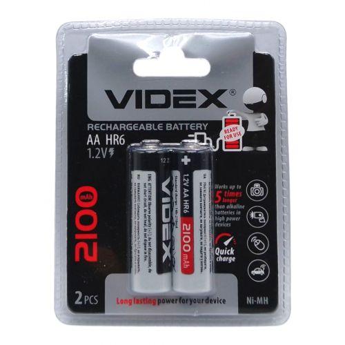 Акумулятори VIDEX АА 2100 перезаряджаються, акумуляторні батарейки (9146), фото 1