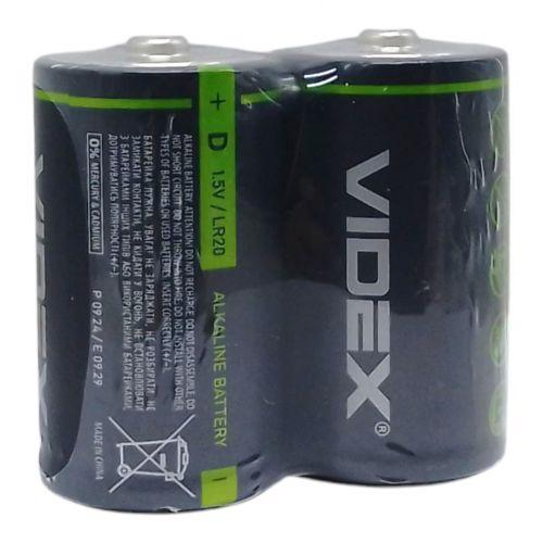 LR2O/D Батарейки Videx лужні 2 штуки, фото 1