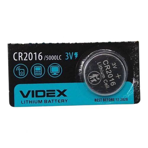 Батарейка Videx «таблетка» CR2016 (15553), фото 1