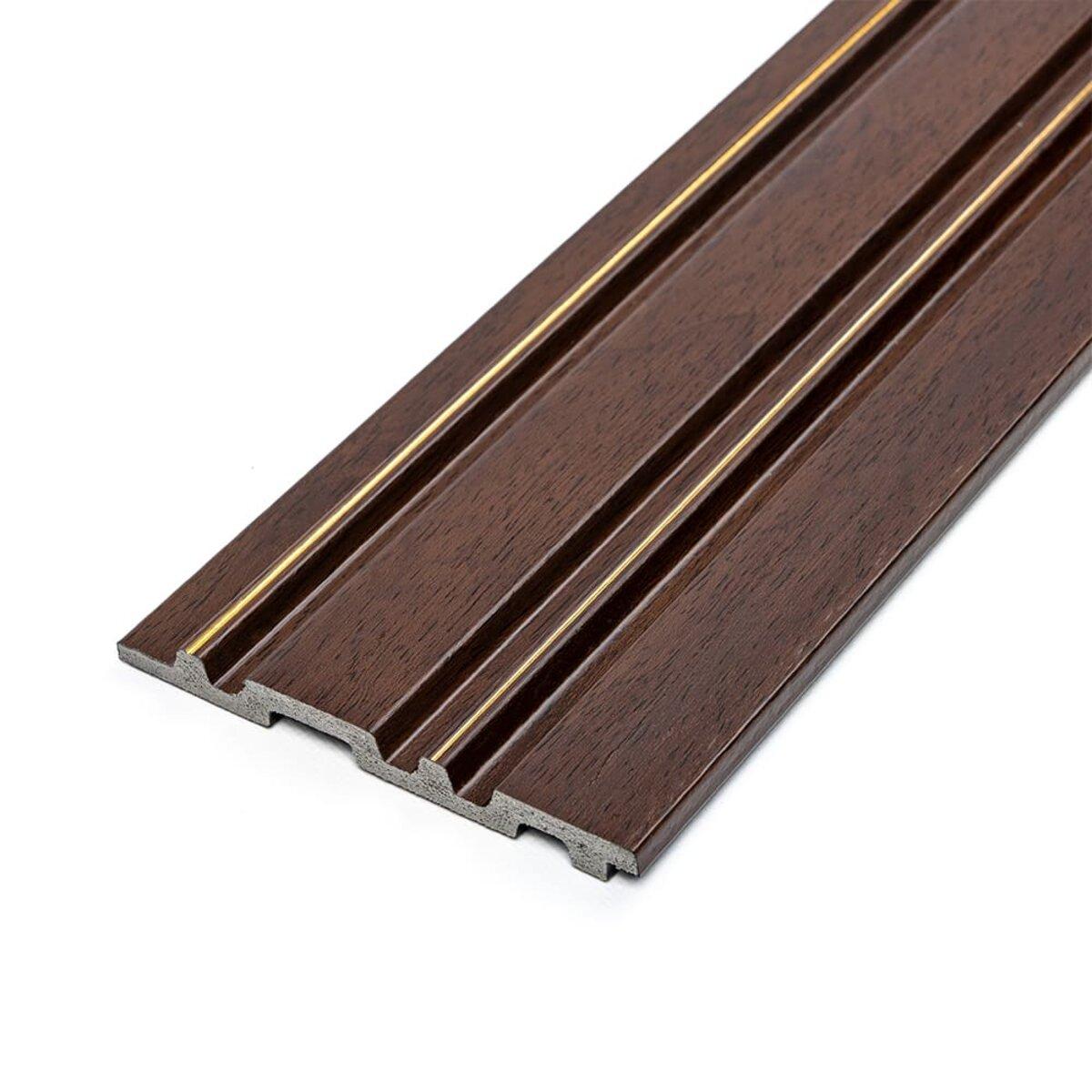 Рейка декоративна PS 2900х120х12мм Темний горіх із золотом SW-00002131-
