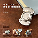 Антистрес спіннер DIGGER SILVER слайдер іграшка з металу фіджет клікер 3 в 1, фото 7