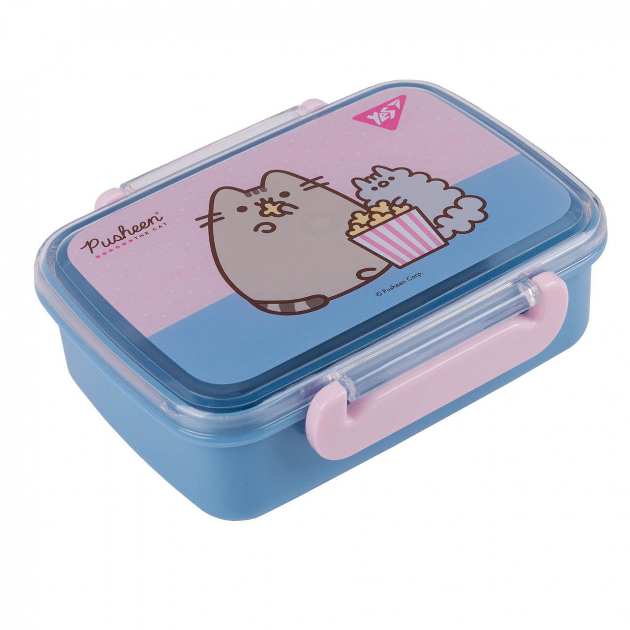 Ланчбокс-пластик. "Yes" 420мл Pusheen блакитно-рожевий №708364(12)