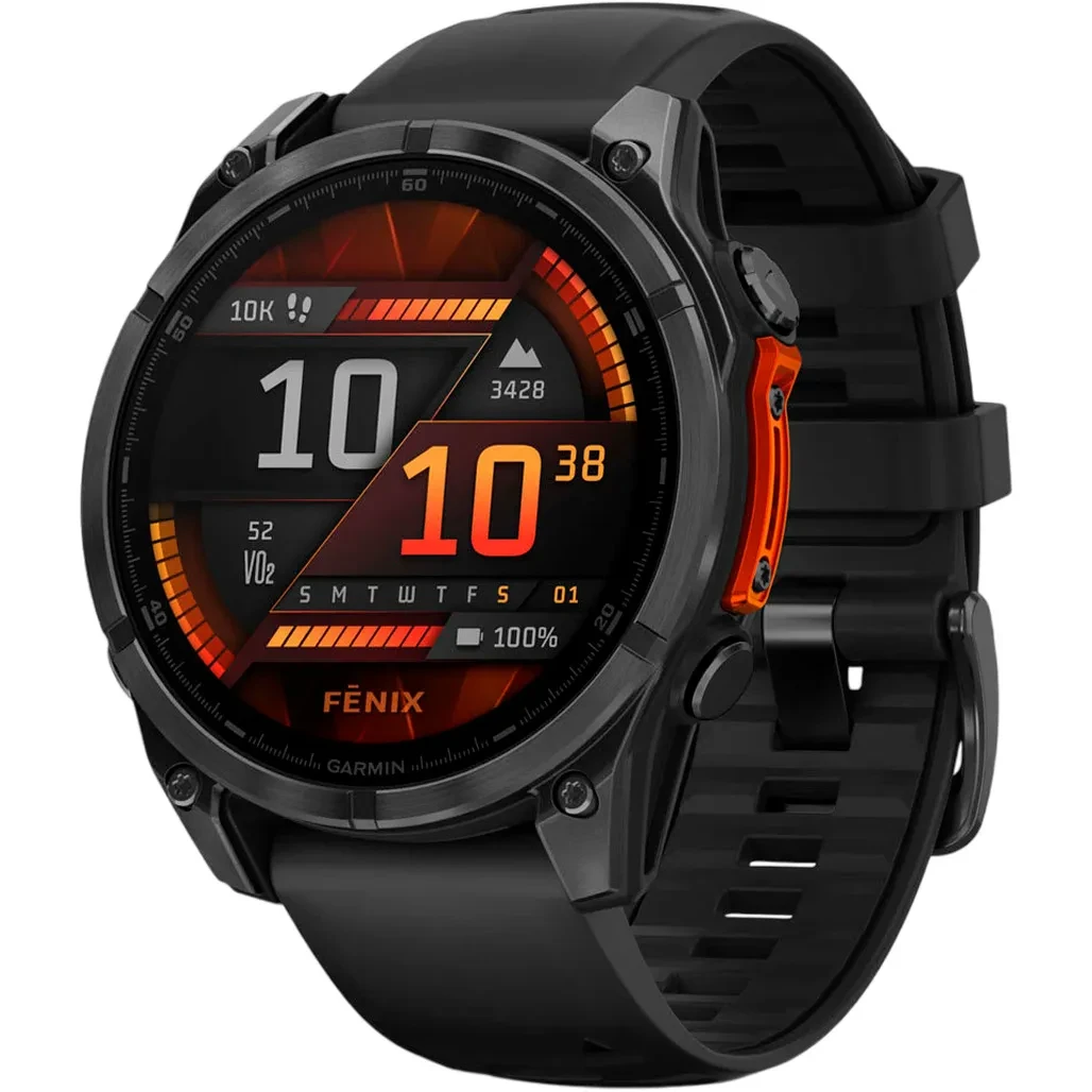 Garmin Fenix 8 47mm AMOLED Slate Gray with Black Silicone Band (010-02904-00/29), фото 1