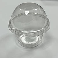 Стакан 200 мл з кришкою купольною ПЕТ