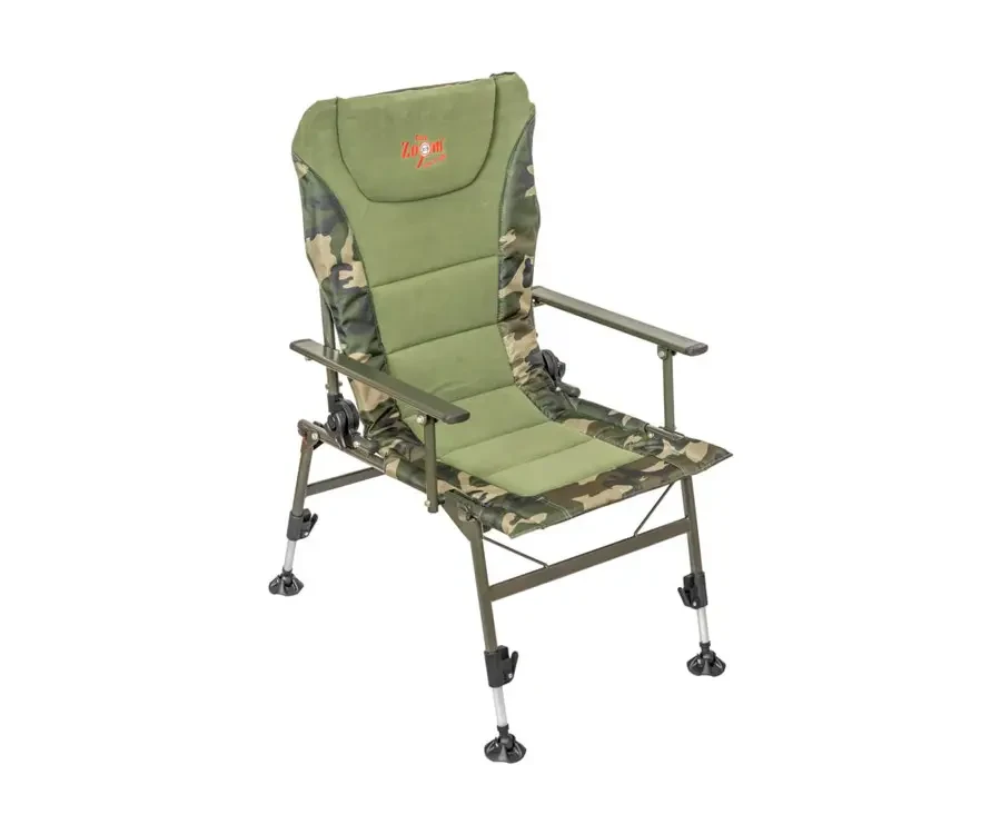 Рибальське крісло, складне крісло Carp Zoom Comfort N2 Armchair Camou/Fleece