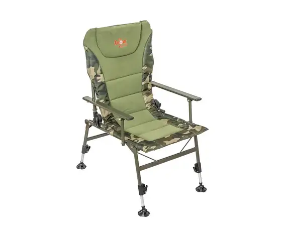 Рибальське крісло, складне крісло Carp Zoom Comfort N2 Armchair Camou/Fleece, фото 1