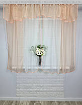Комплект штор для кухні "Тіна"  персикова, фото 2
