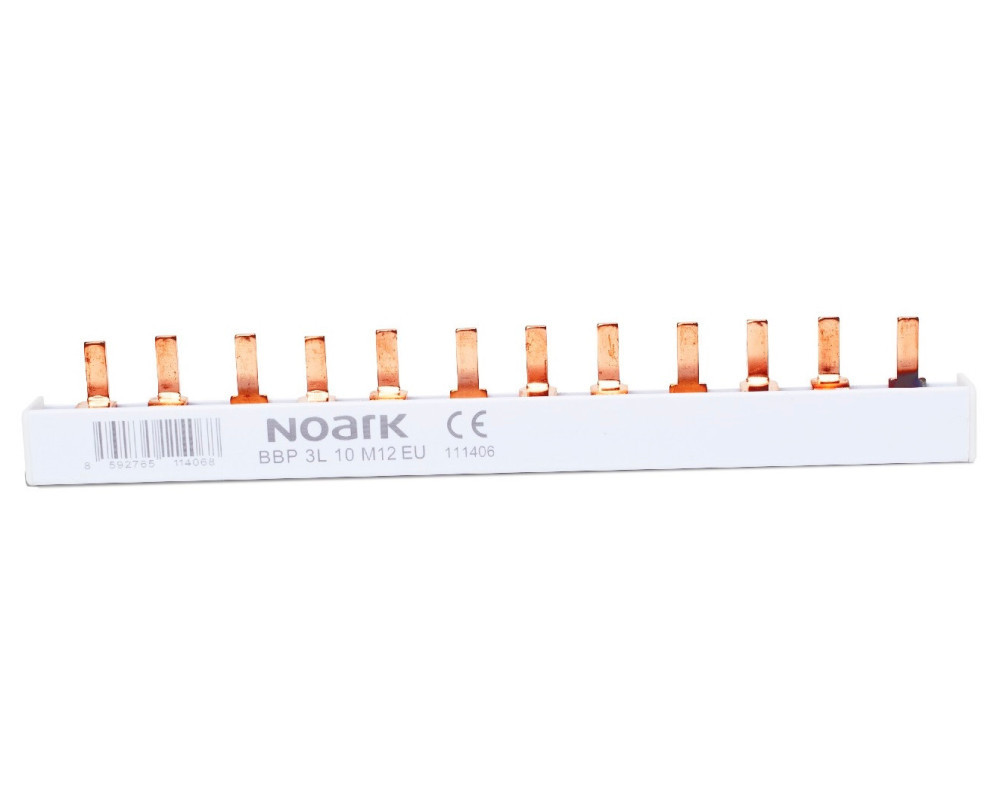 Шина гребінка 3P 10mm² 12 модулів для Ex9B40J 13.5мм (BBP 3L 10 M12 EU) (111406) NOARK