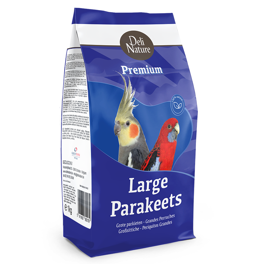 Deli Nature Premium LARGE PARAKEETS Повнораціонний преміум корм для середніх та великих папуг 1 кг., фото 1