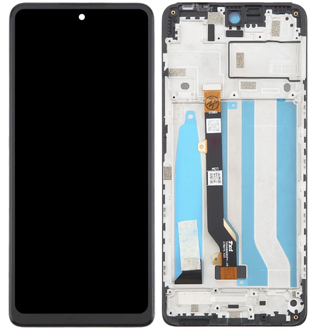 Дисплей (екран) для Tecno Spark 10 Pro KI7 чорний, оригінал PRC, з рамкою, фото 1