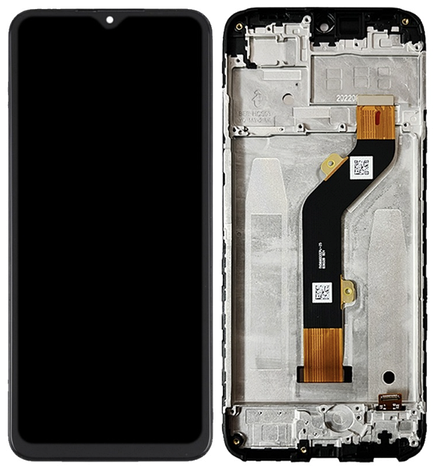 Дисплей (екран) для Tecno Pop 6 Pro чорний, оригінал PRC, з рамкою, фото 1